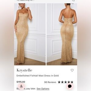 Oh Polly Gold Sequin Dress